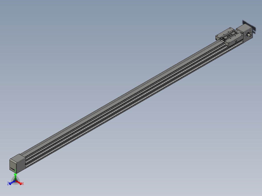 威洛博直线电机模组EB6-L140-S1700-光轴主视图