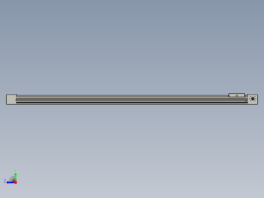 威洛博直线电机模组EB6-L140-S1700-光轴右视图