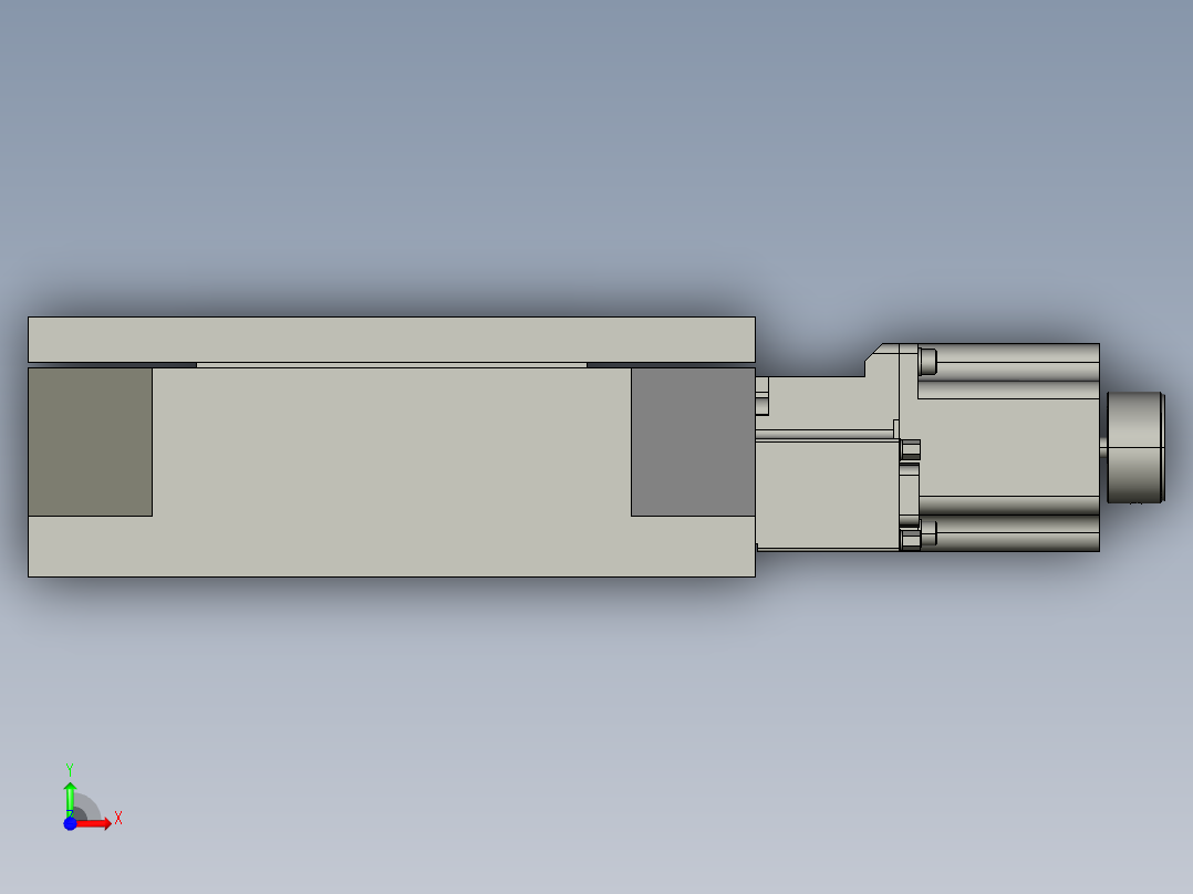 Z轴升降台模型前视图