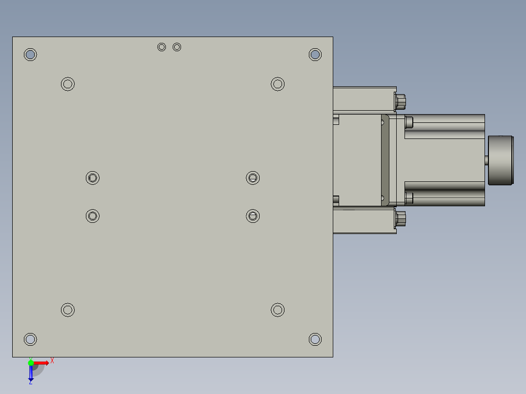 Z轴升降台模型俯视图