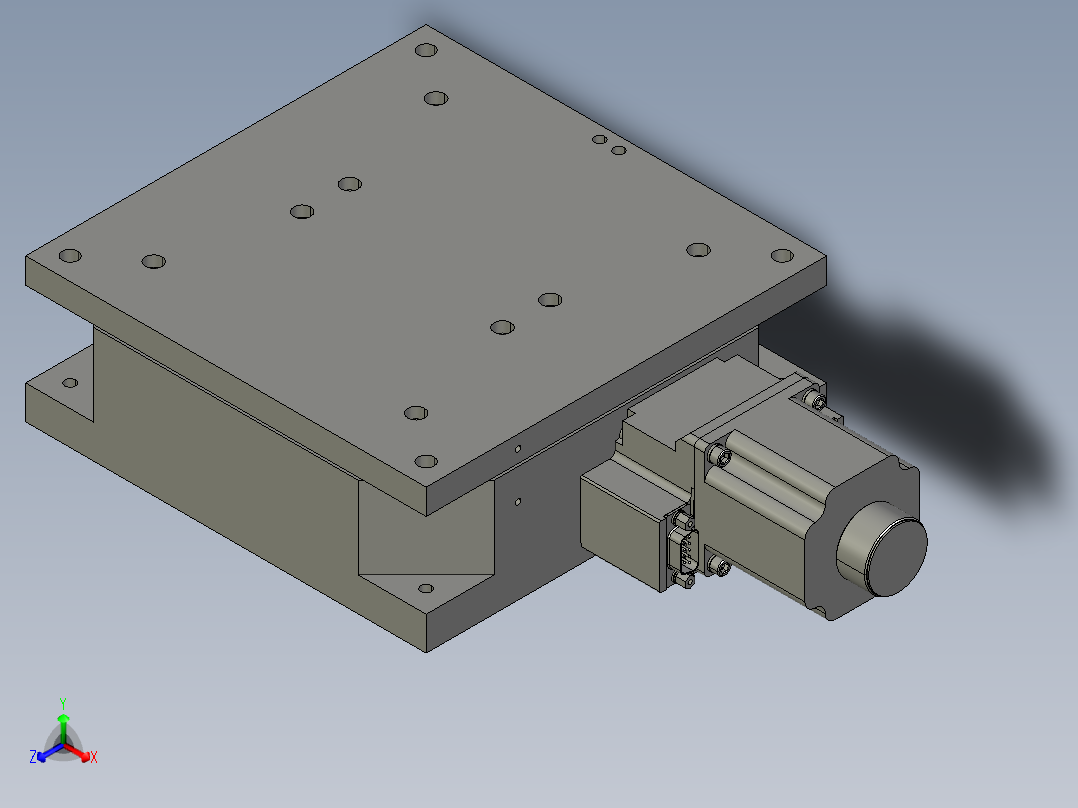 Z轴升降台模型正等轴测图
