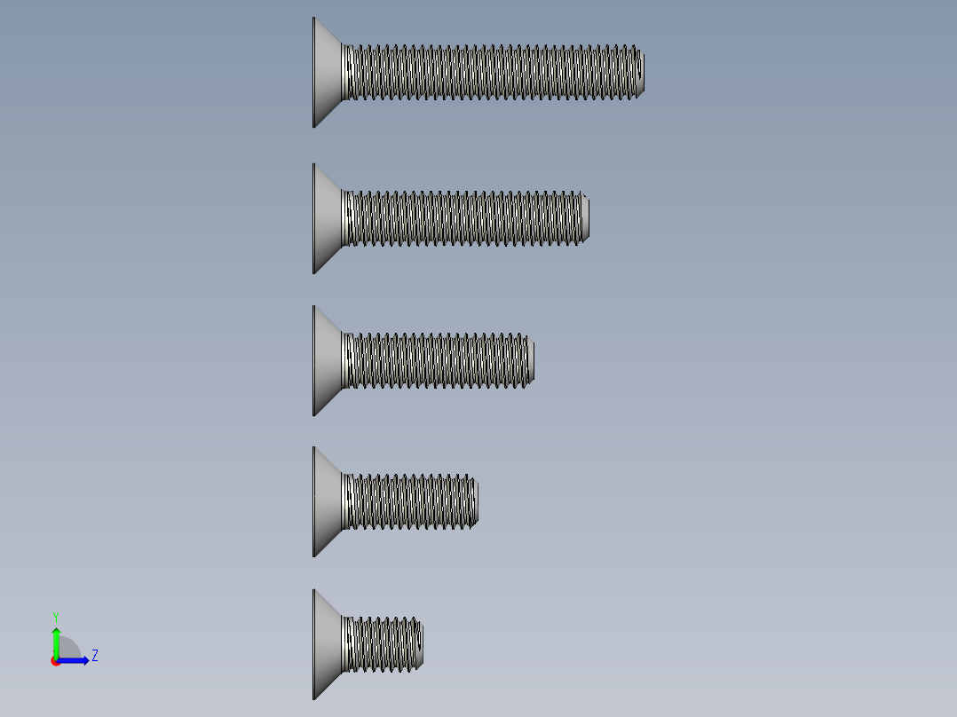 内六角螺栓-M5 Set_CSK Allen Bolt左视图
