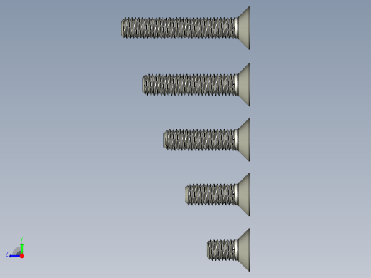 内六角螺栓-M5 Set_CSK Allen Bolt右视缩略图