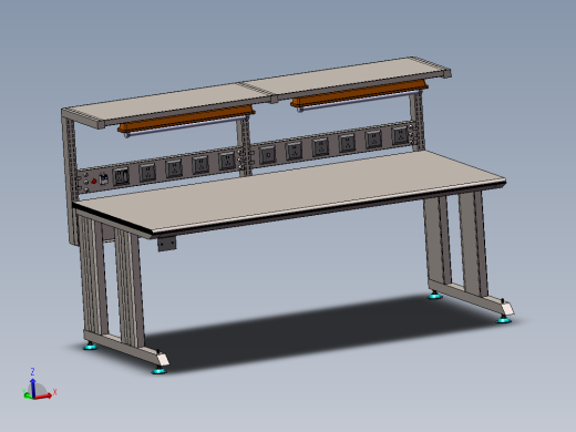 一款拆装检验工作台设计模型三维