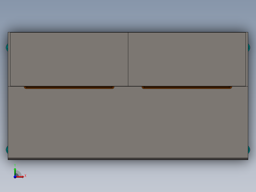 一款拆装检验工作台设计模型三维前视图