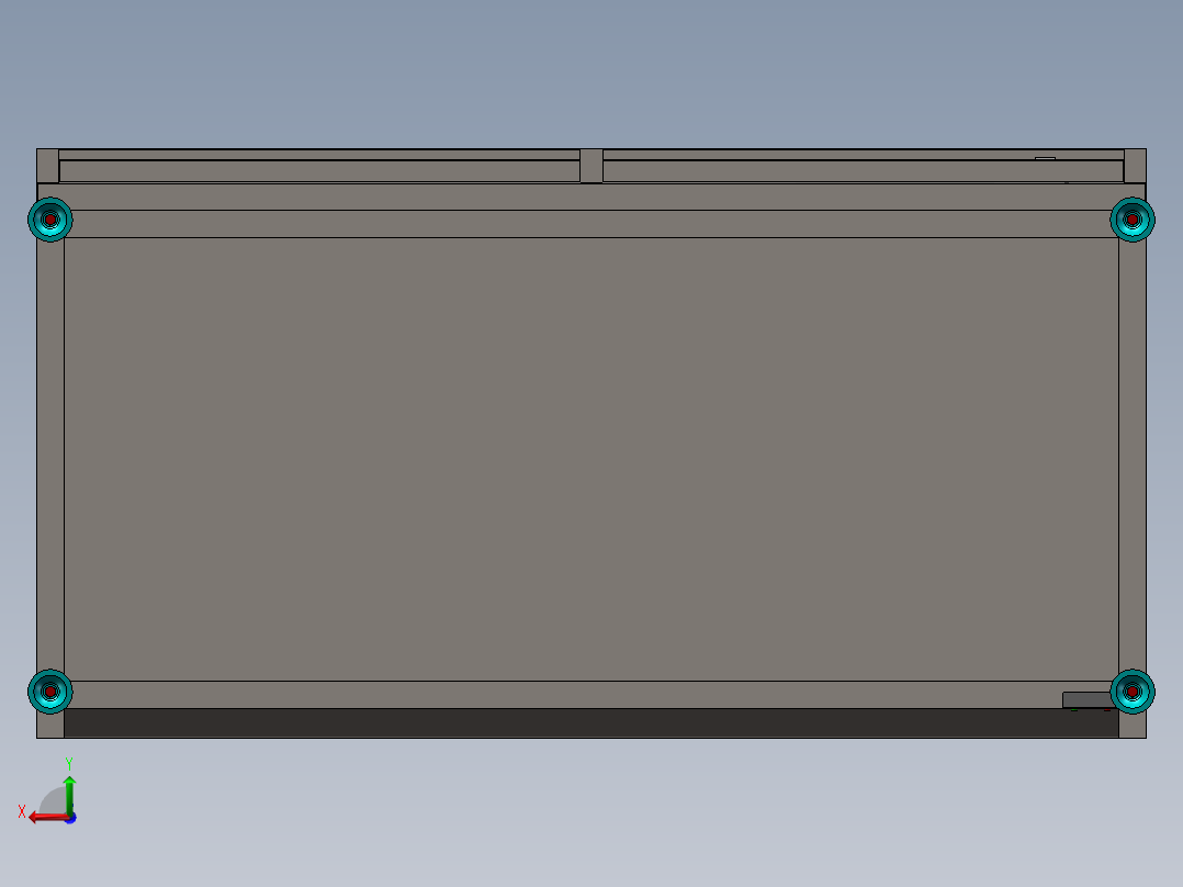 一款拆装检验工作台设计模型三维后视图