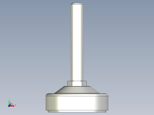 不銹鋼固定腳座5558-3D多系列多零件图纸模型前视缩略图
