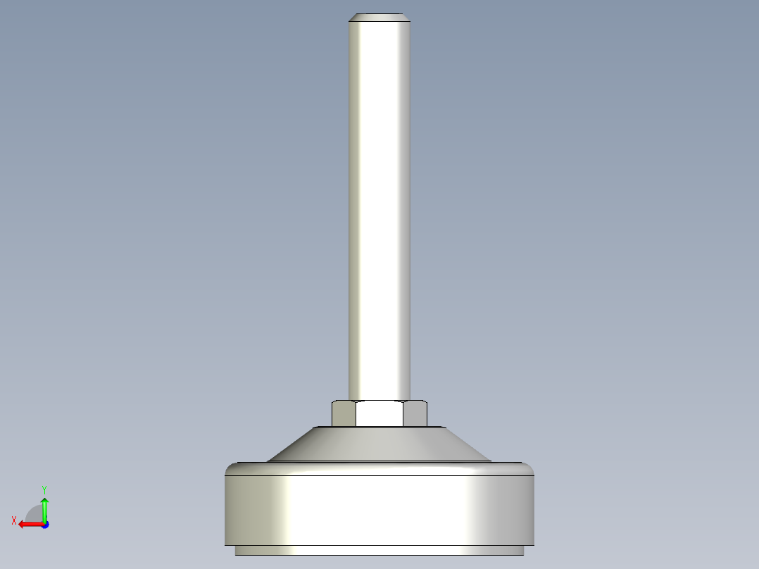 不銹鋼固定腳座5558-3D多系列多零件图纸模型后视图