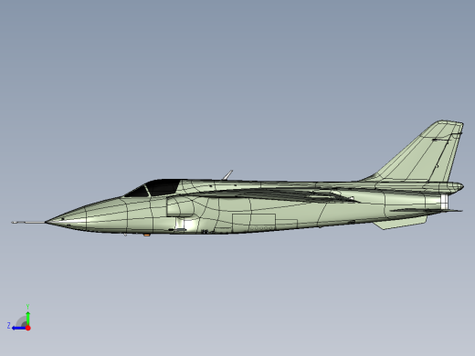 Soko J-22B Orao对地攻击战术侦查机三维建模图纸 igs格式右视缩略图