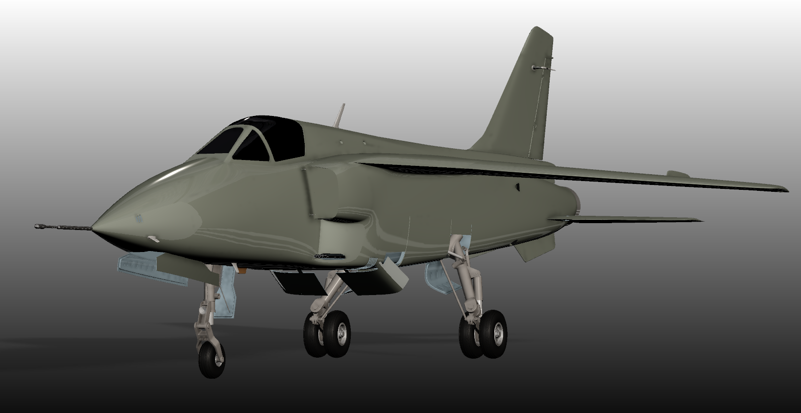 Soko J-22B Orao对地攻击战术侦查机三维建模图纸 igs格式