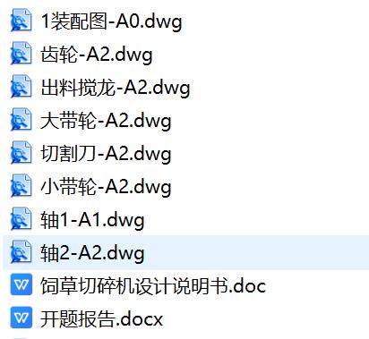 XL646-饲草切碎机设计设计资料