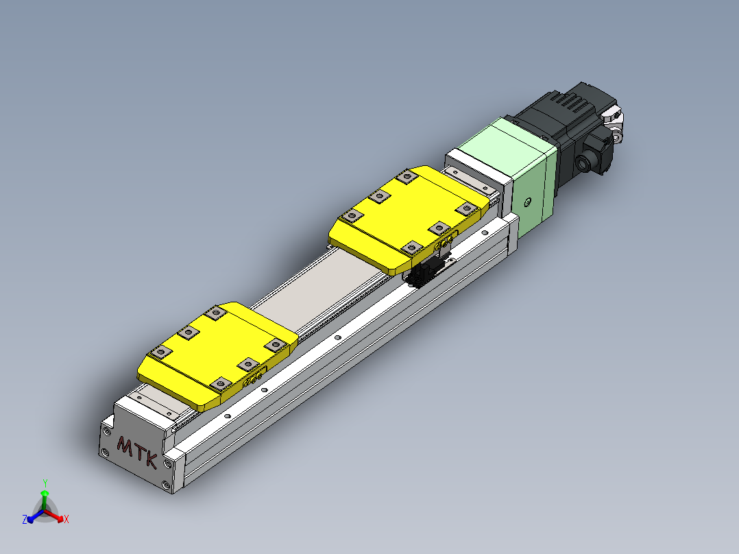 GTH内嵌丝杆全封闭GTH8S-200W主视图