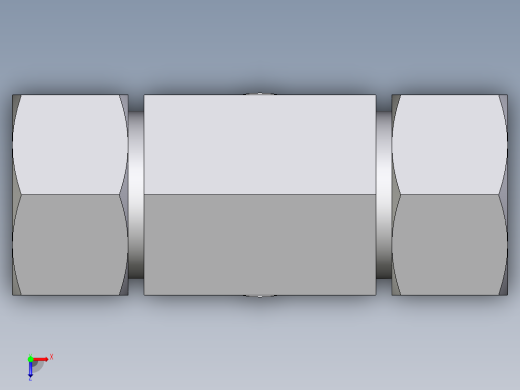 卡套式工业通用硬管接头EO_Adjustable_locknut_branch_tee_TEE30SMCF俯视缩略图