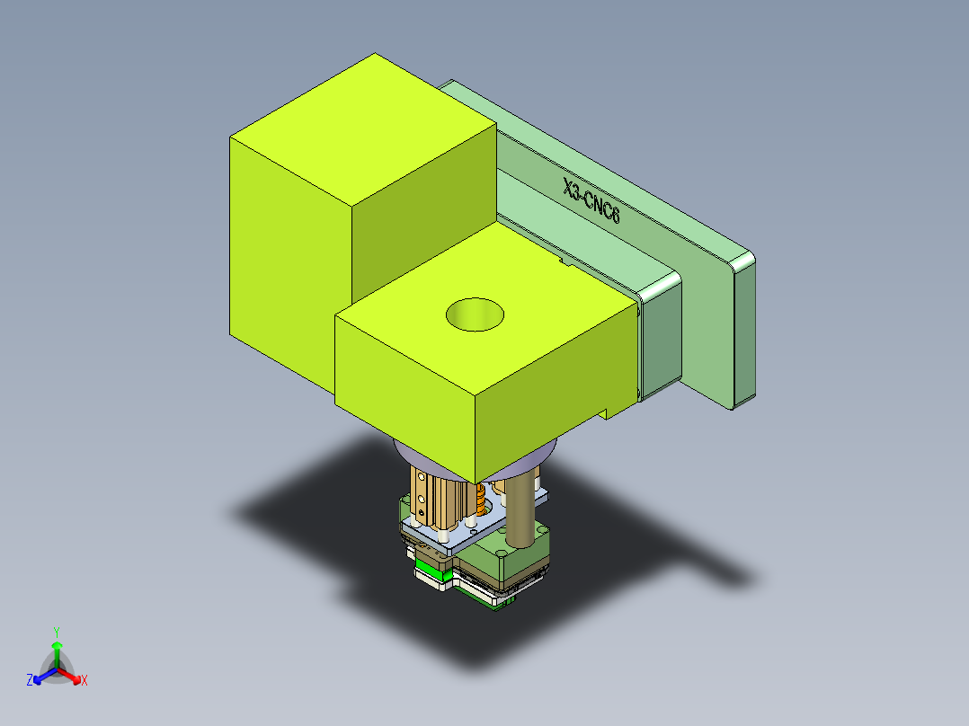 X3-B-笔记本CNC工装夹具三维模型CNC5-1008主视图