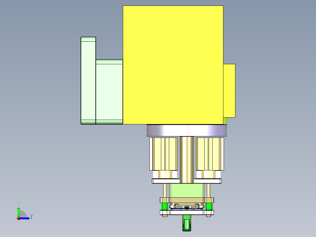 X3-B-笔记本CNC工装夹具三维模型CNC5-1008左视图