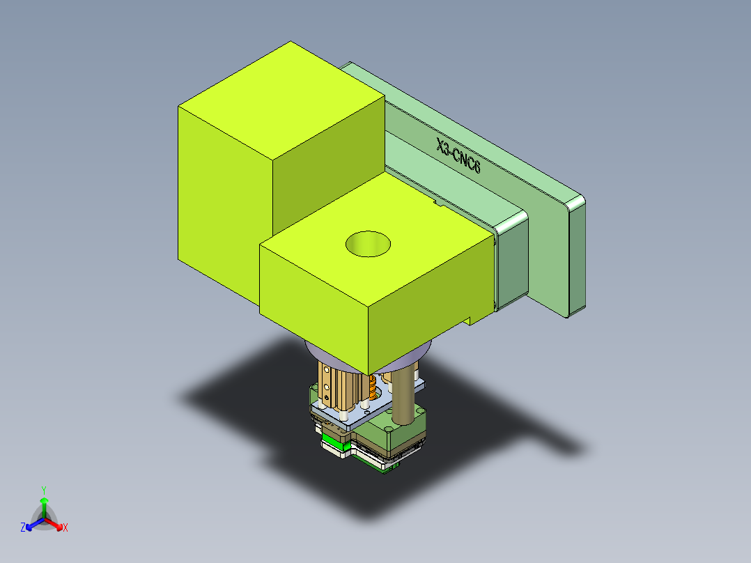 X3-B-笔记本CNC工装夹具三维模型CNC5-1008正等轴测图