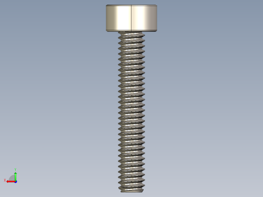 Screw_DIN_912_M2x12F_A2.STEP公制内六角螺钉后视缩略图