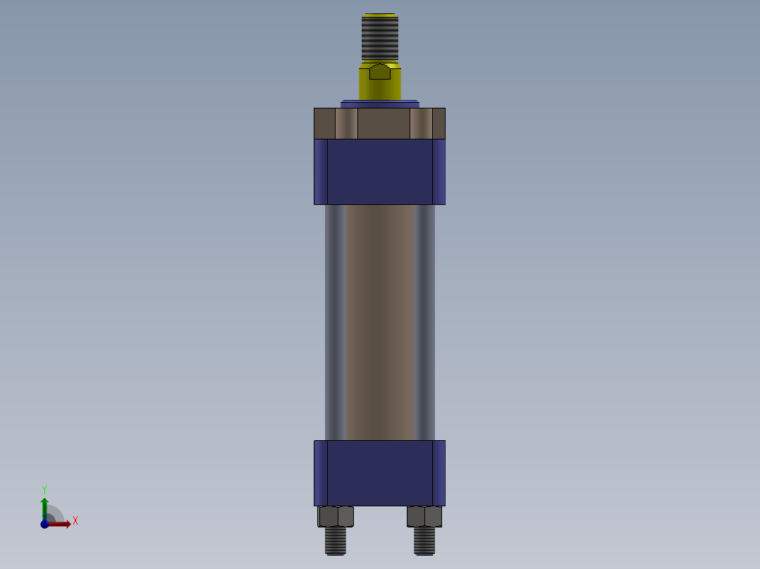 A0002484-转向横拉杆液压缸 40x16x40 毫米前视图
