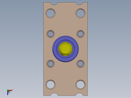 A0002484-转向横拉杆液压缸 40x16x40 毫米俯视缩略图