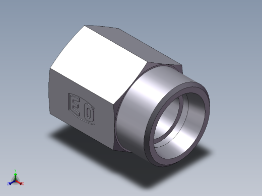 直通内螺纹接头、5CB-26-08正等轴测缩略图