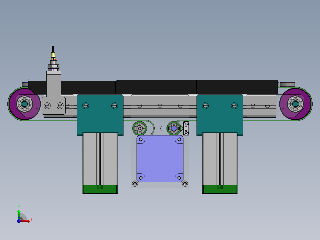 小型输送带输送轴承图纸前视图