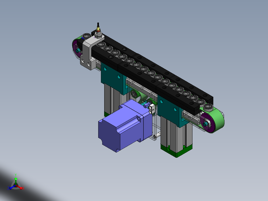 小型输送带输送轴承图纸正等轴测图