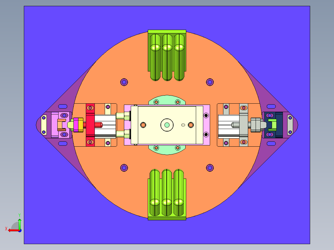 产品旋转定位平台后视图