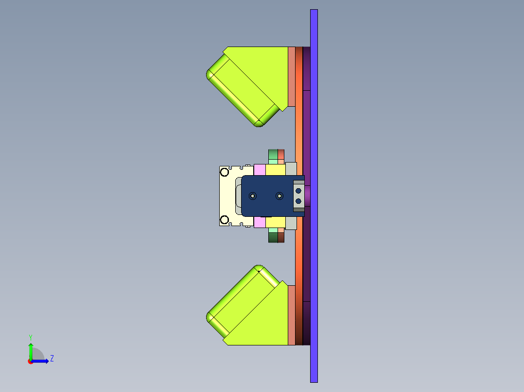 产品旋转定位平台左视图