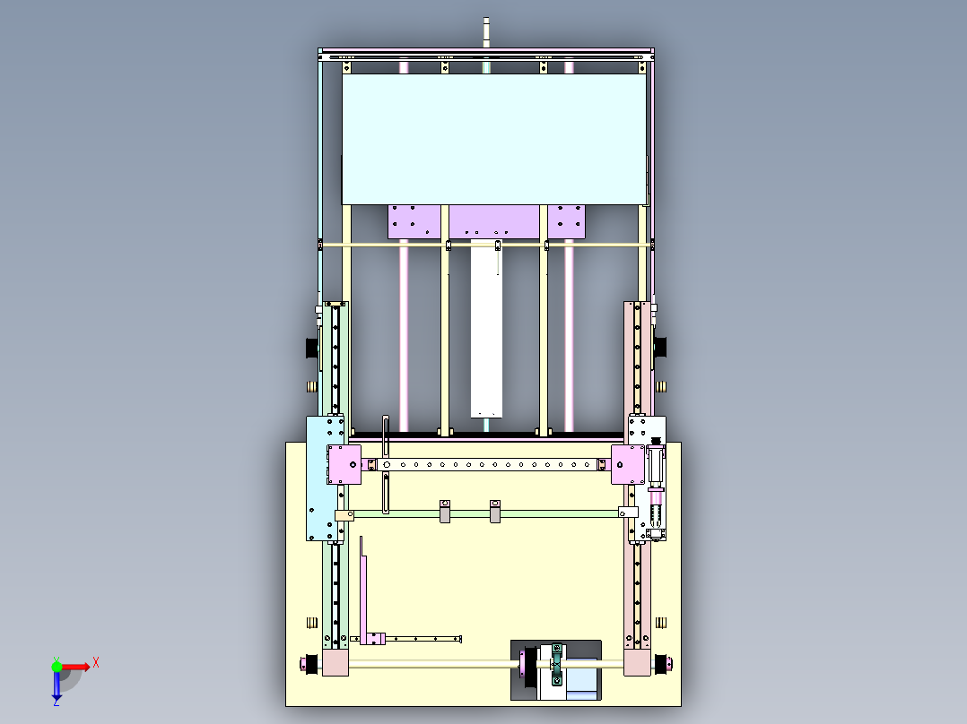 PP-730 广告喷绘布自动裁切机俯视图