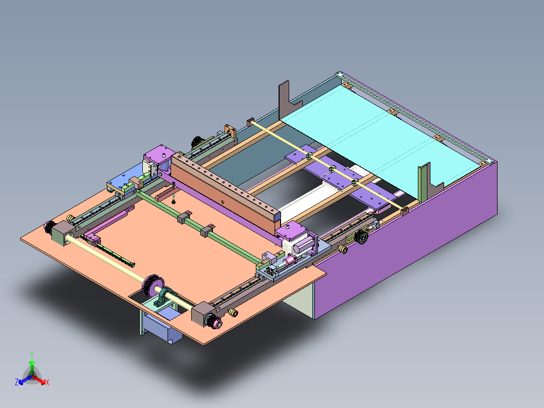 PP-730 广告喷绘布自动裁切机正等轴测图