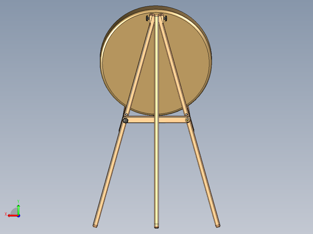 弓目标支架可折叠三脚架后视图