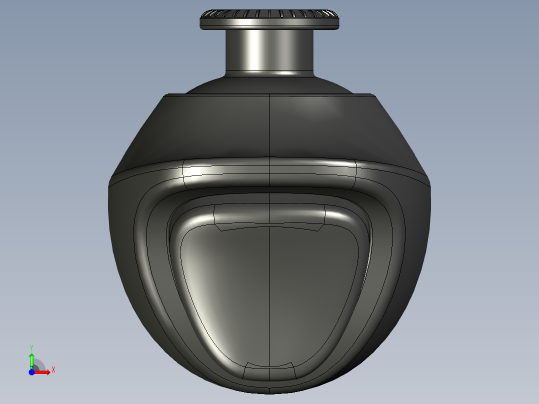 B3004621-VR遥控器  SolidWorks曲面前视图