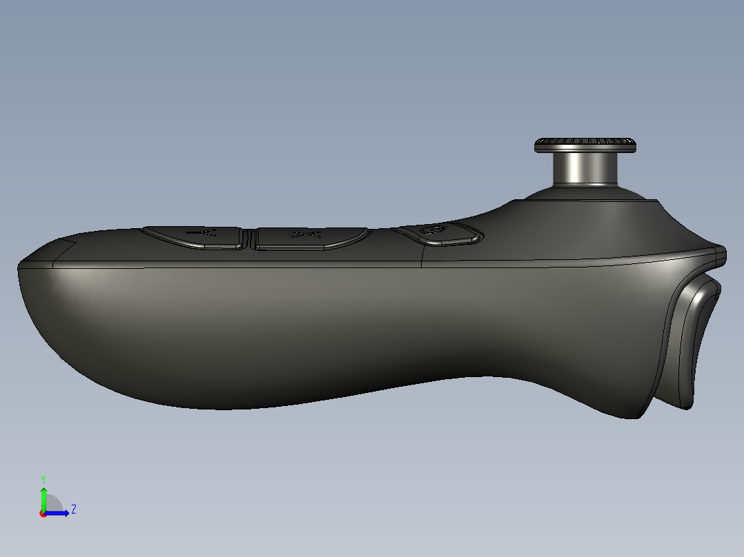 B3004621-VR遥控器  SolidWorks曲面左视图