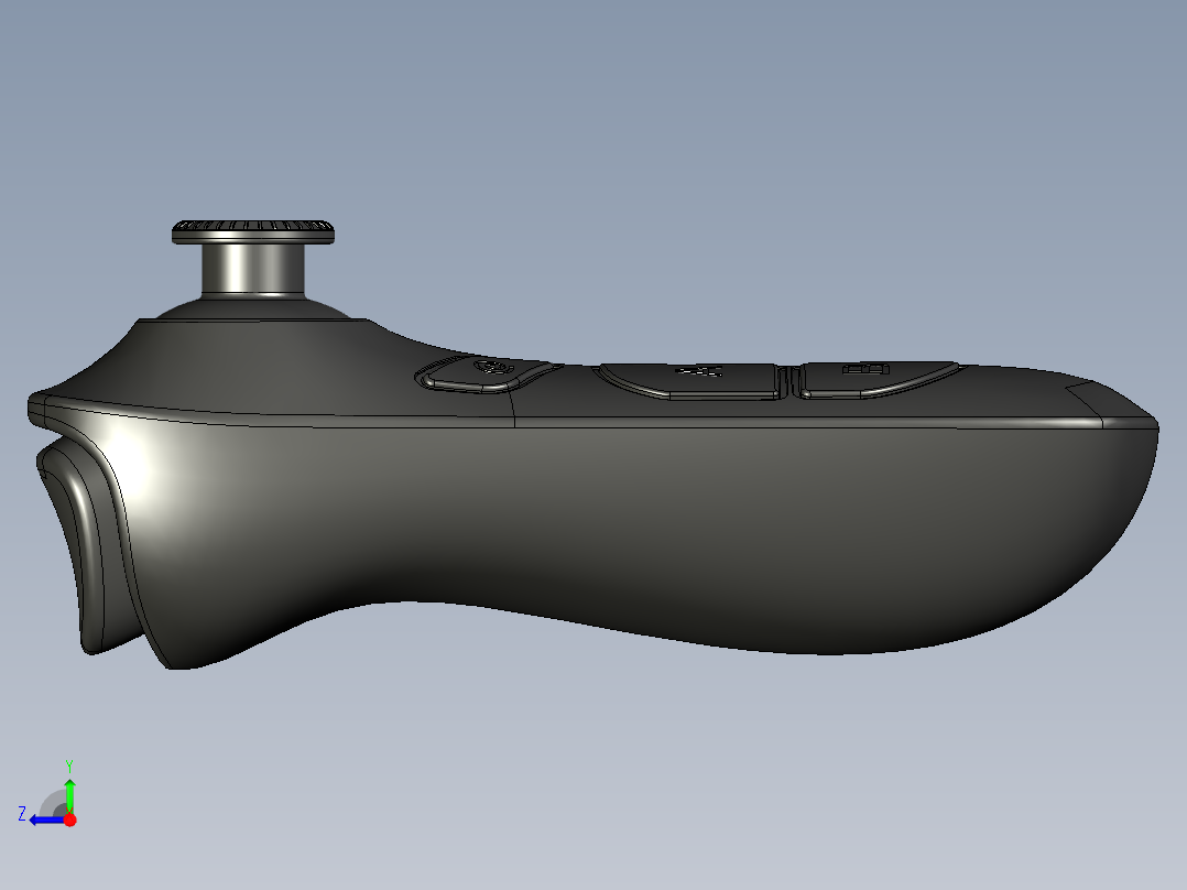 B3004621-VR遥控器  SolidWorks曲面右视图
