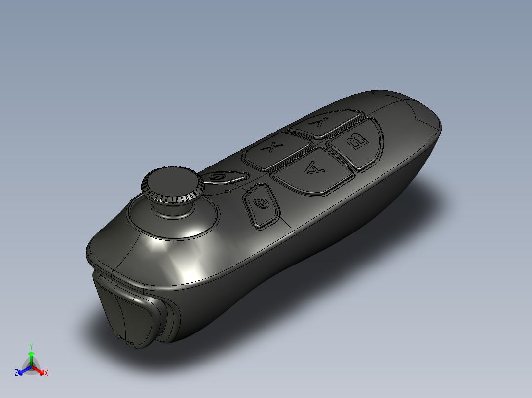 B3004621-VR遥控器  SolidWorks曲面正等轴测图