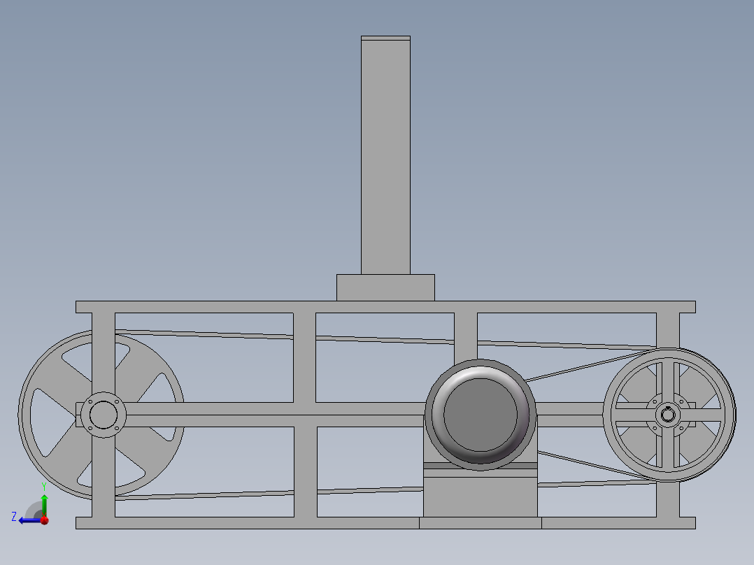玉竹切片机的设计（二维+三维+说明书）右视图
