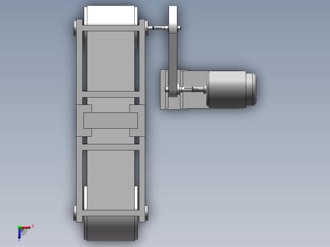 玉竹切片机的设计（二维+三维+说明书）俯视图