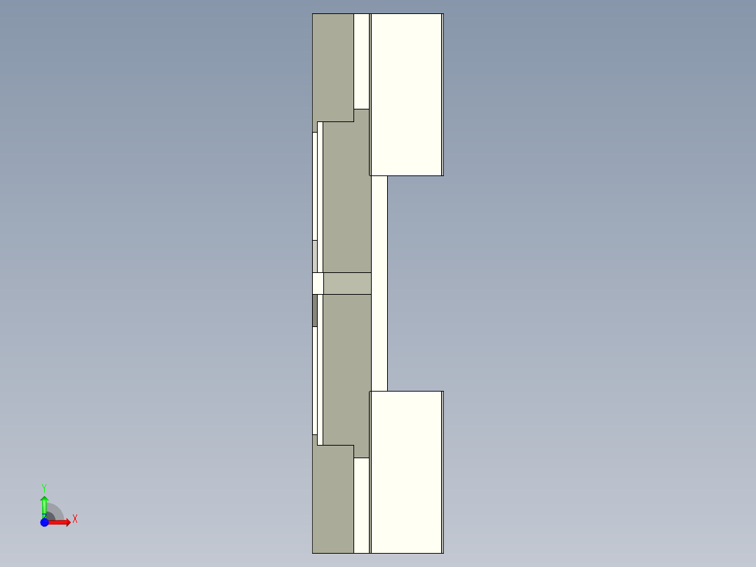 建筑幕墙挂件前视图