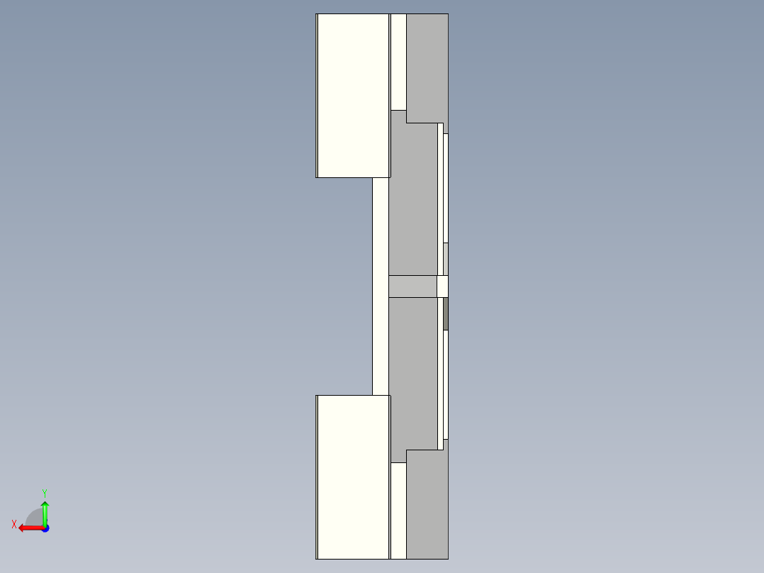 建筑幕墙挂件后视图