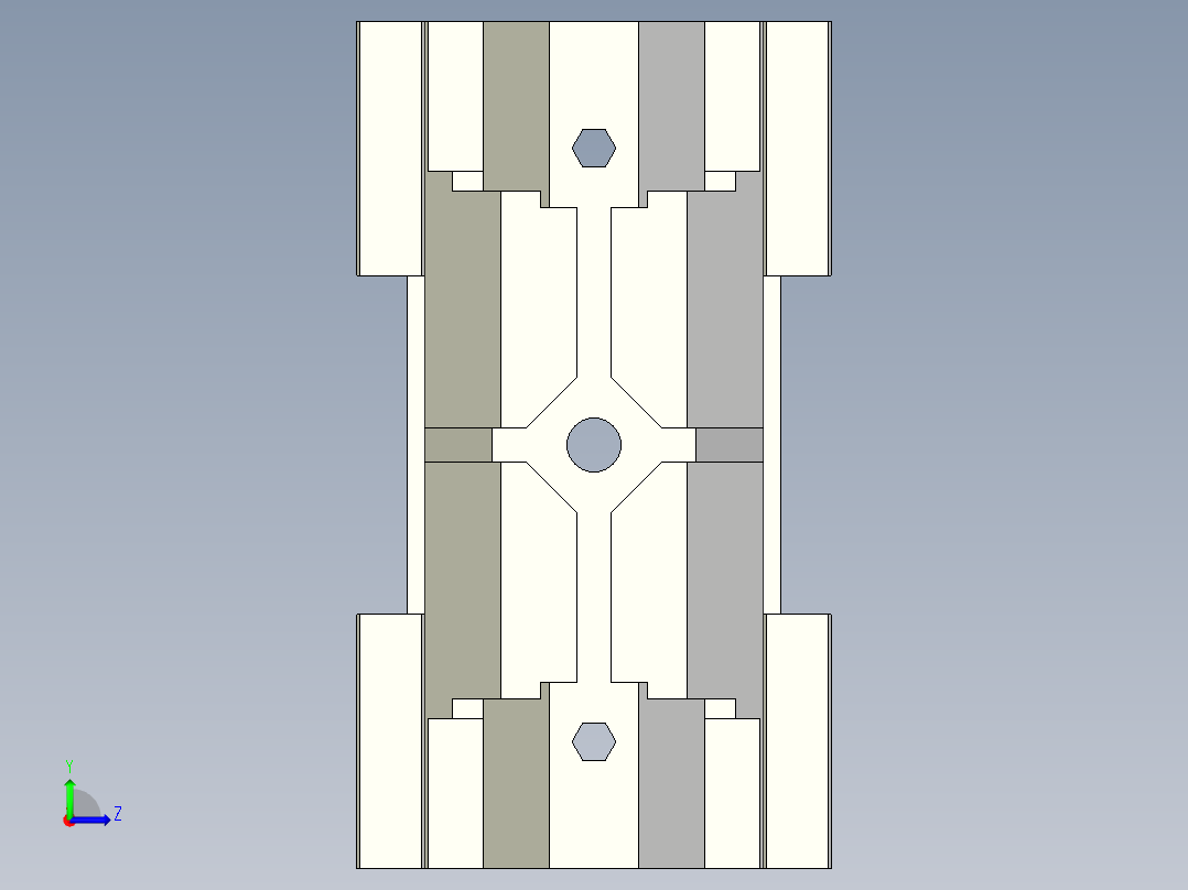 建筑幕墙挂件左视图