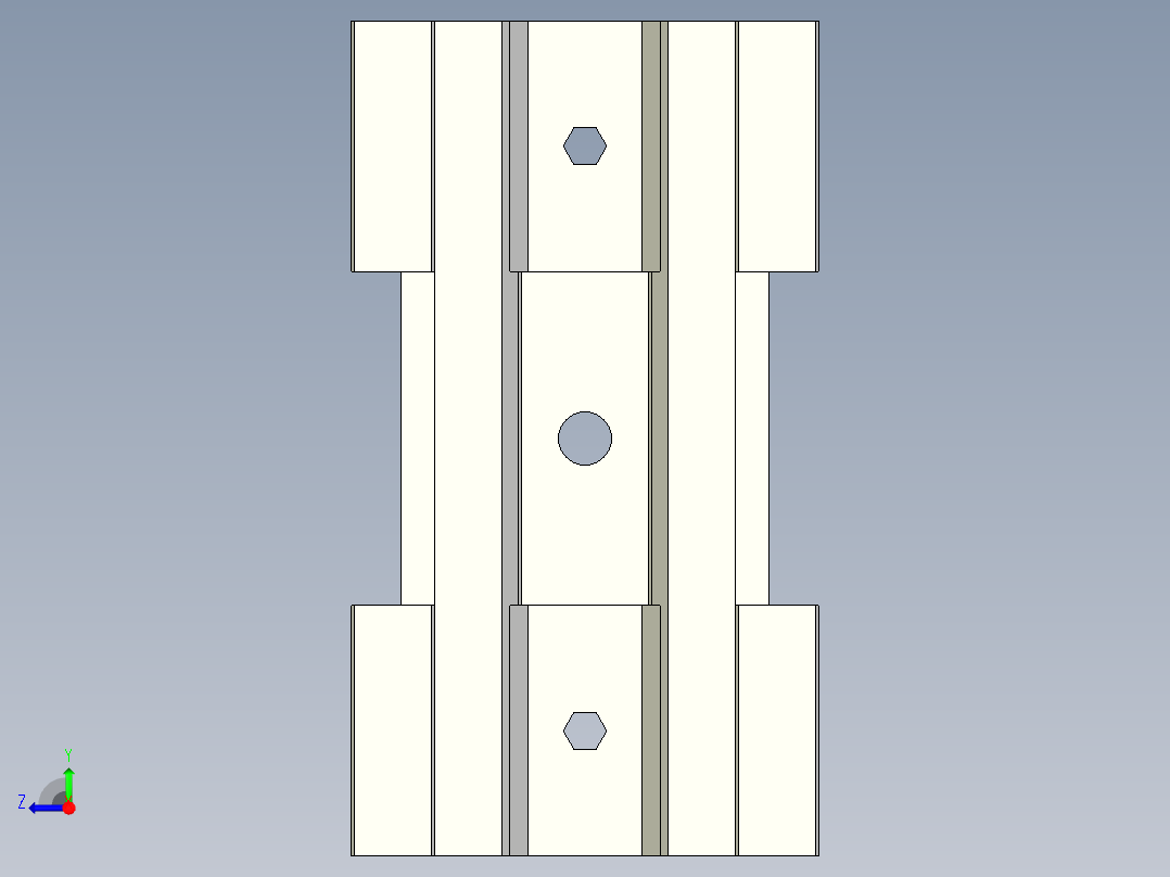 建筑幕墙挂件右视图