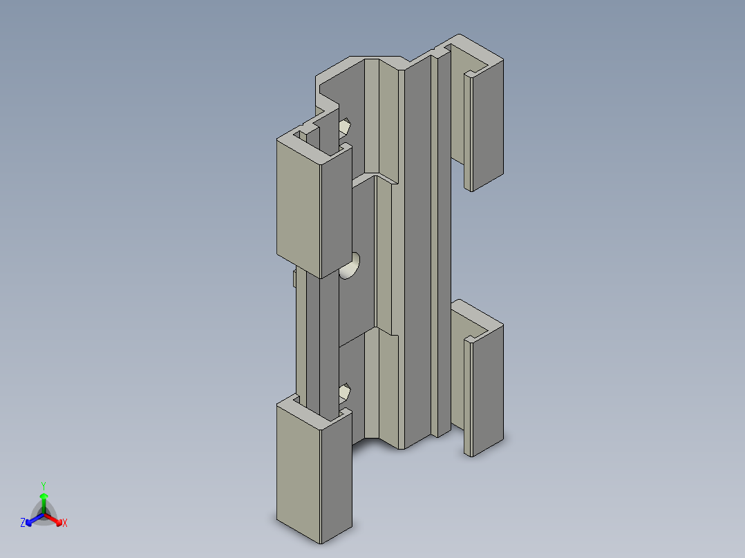 建筑幕墙挂件正等轴测图