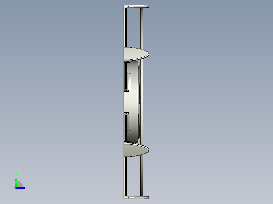 可调节监视器支架27左视图