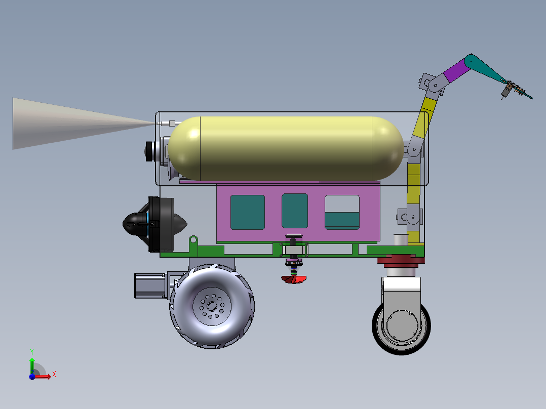 多功能水下采集机器人  sw21前视图