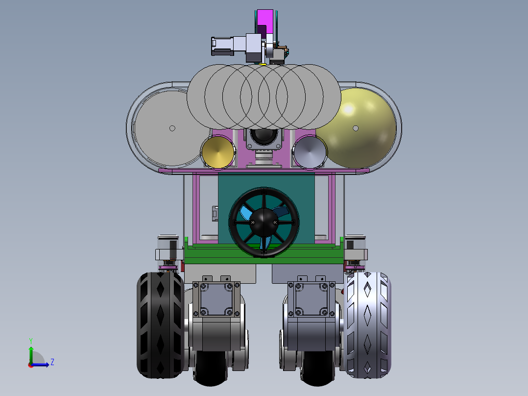 多功能水下采集机器人  sw21左视图