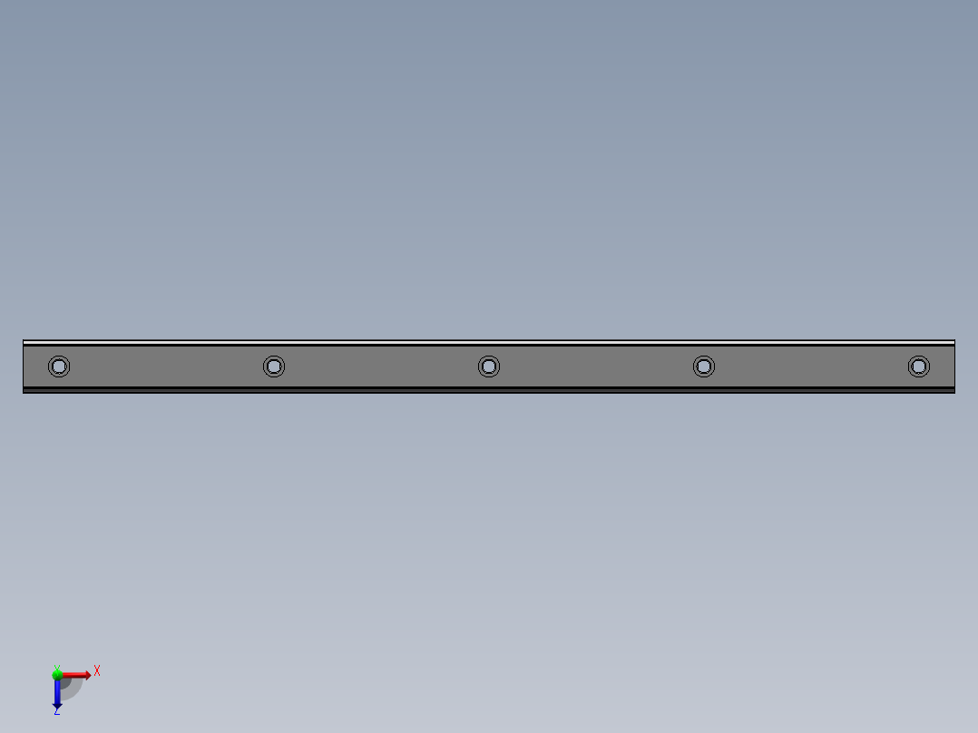 上银 直线导轨 EGH15CA1R0260Z0H-E1=10.0 滑轨俯视图