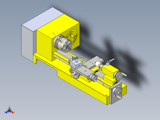 lathe md65车床简易模型3D图纸