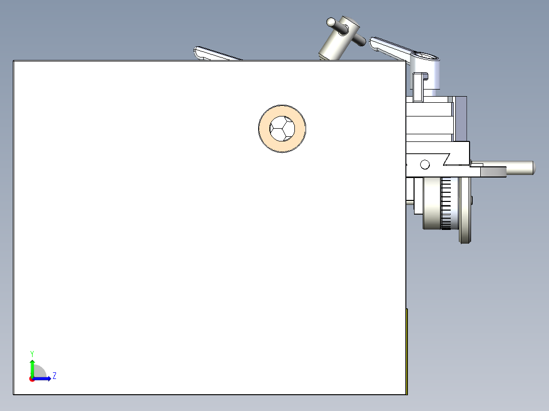 lathe md65车床简易模型3D图纸左视图