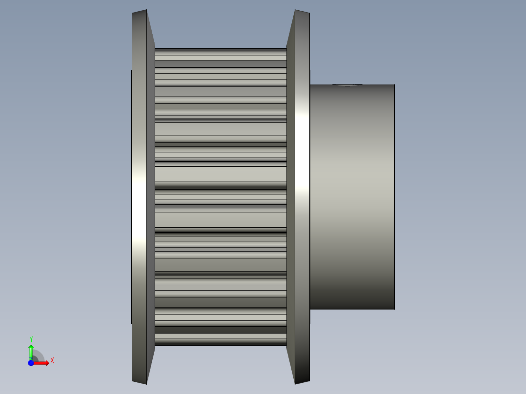 T0-05FFJD同步带轮ATPV20XL050-B-NK10前视图