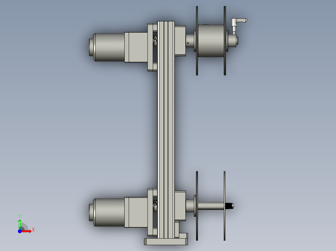 放标签-收卷膜结构前视图